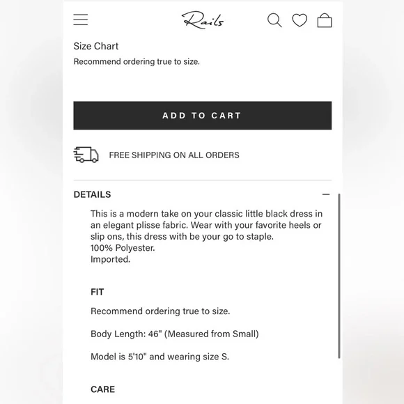 NWT Rails Jordy Midi Pleated Satin Long Sleeve Dress Black | XS - Picture 11 of 12